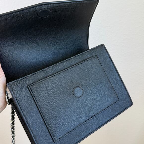 Tory Burch ROBINSON CONVERTIBLE SHOULDER BAG 154317 Black/Silver Authentic‼️ - Picture 14 of 16